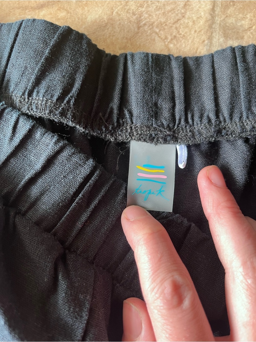 Women's Black Linen Blend Elastic-Waist Shorts Resort Summer Beach Size Small - Picture 6 of 8